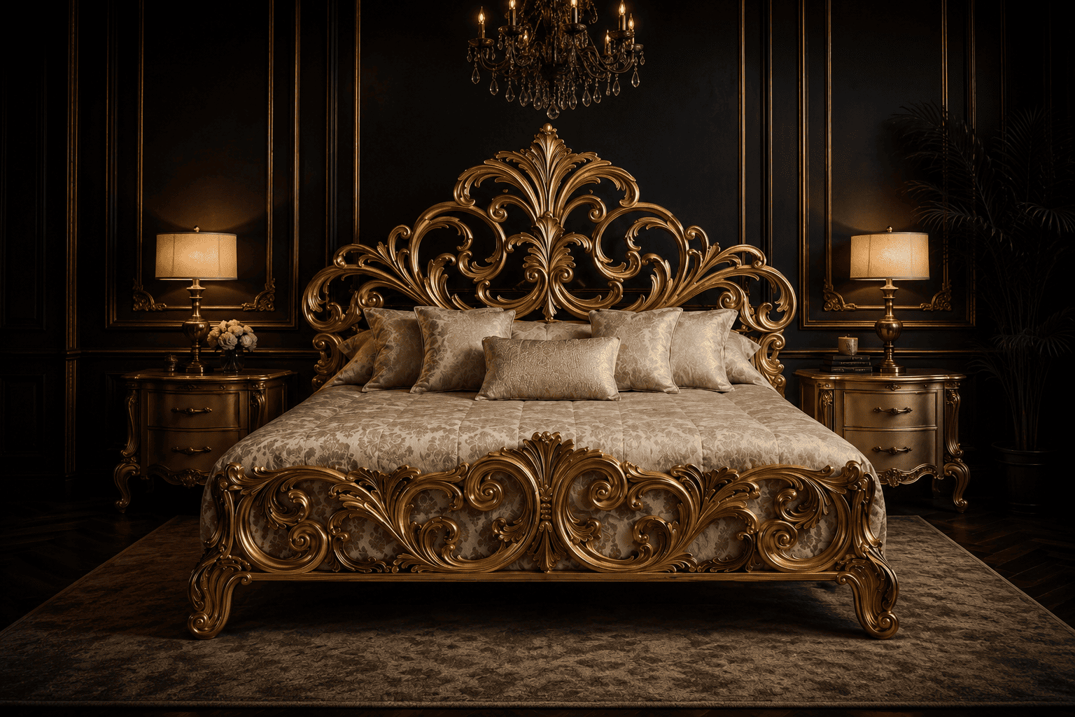 Luxury Classic Bed Design by Crown Crafter | Premium Bedroom Furniture | Saharanpur