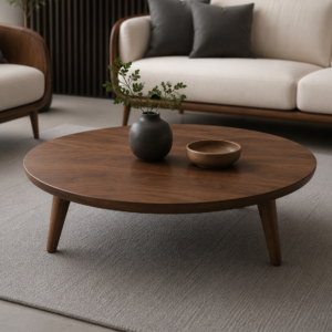 Elegant Solid Wood Living Room Sofa Set