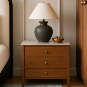 Wave Luxe Upholstered Wooden Bed