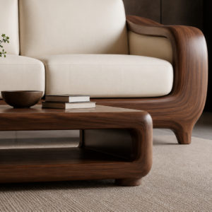 Premium Modern Solid Wood Sofa Set
