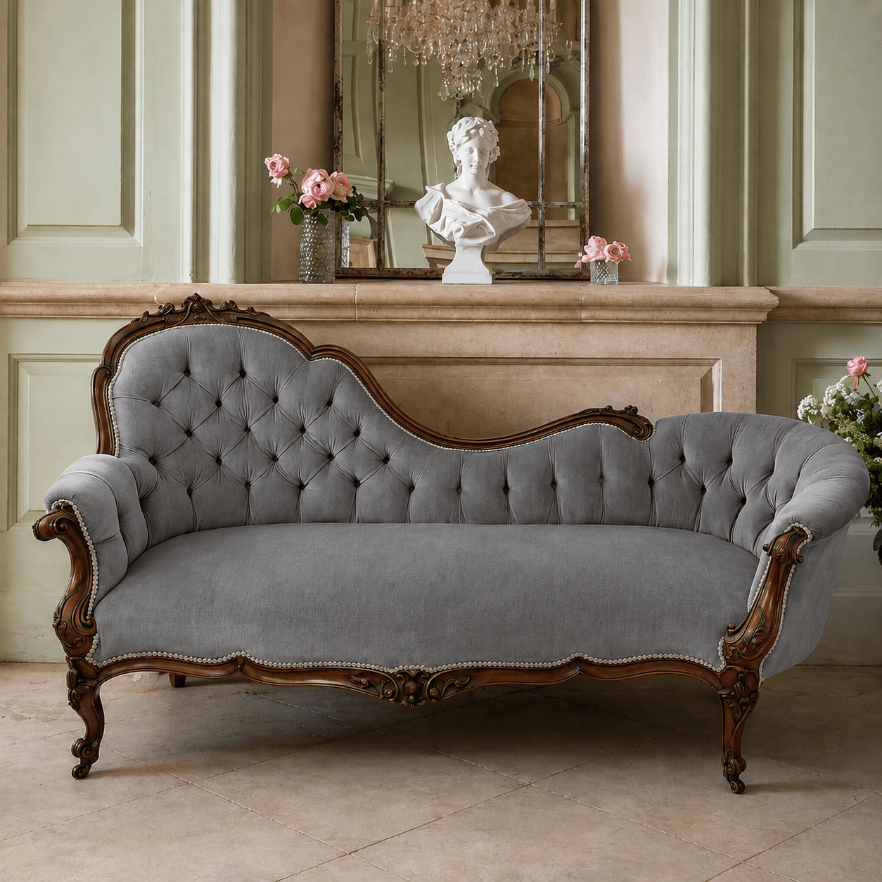 French Style Chaise Lounge Sofa