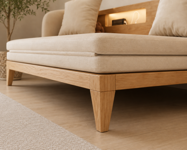 Modern Scandinavian Wooden Sofa Cum Bed