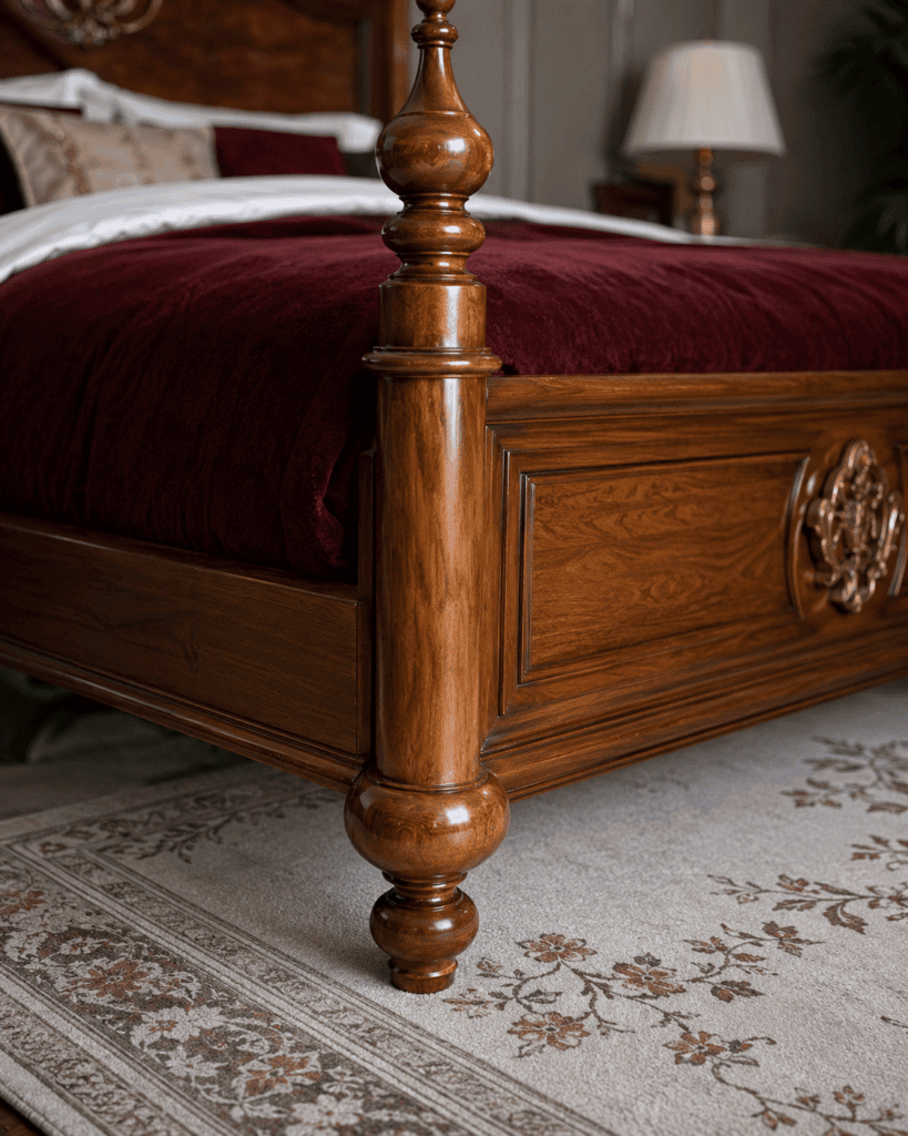 Luxury Royal Teakwood Bed | Handcrafted Solid Wood Furniture