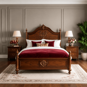 Luxury Royal Teakwood Bed | Handcrafted Solid Wood Furniture