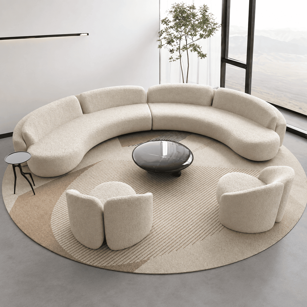 Modern Lobi Sofa – Curved Modular Sofa