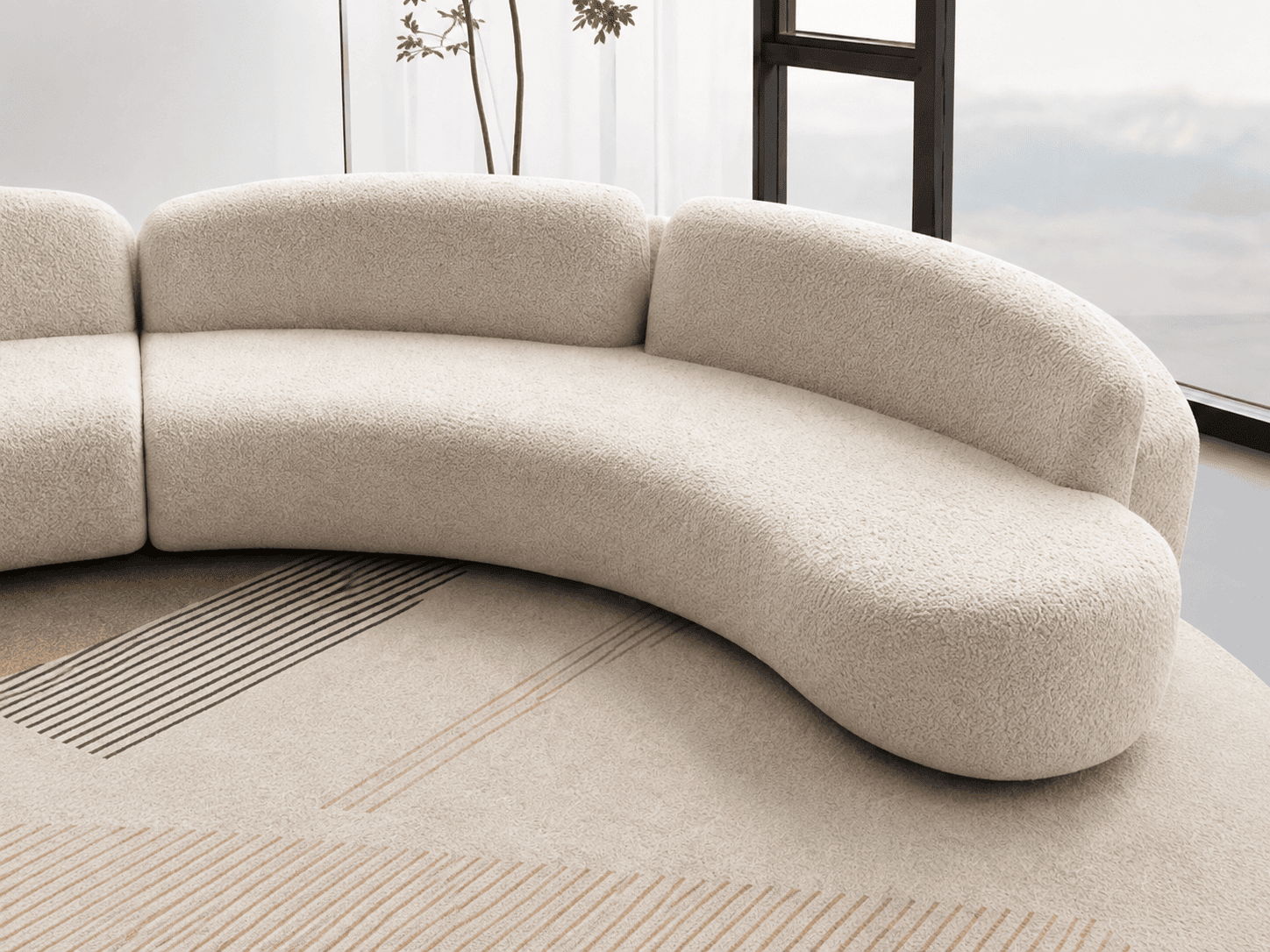 Modern Lobi Sofa – Curved Modular Sofa