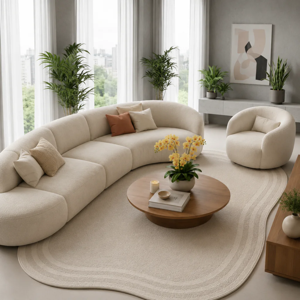 Cloud Arc Lobi Sofa | Elegant Curved Living Room