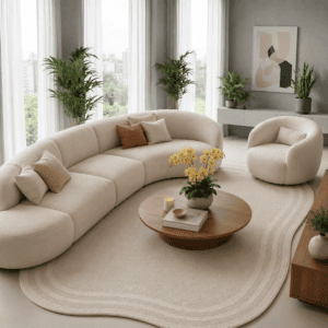 Cloud Arc Lobi Sofa | Elegant Curved Living Room
