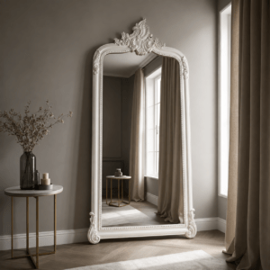 Luxury White Ornate Mirror Frame