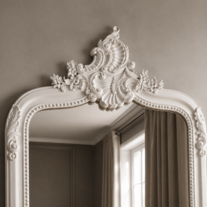 Luxury White Ornate Mirror Frame