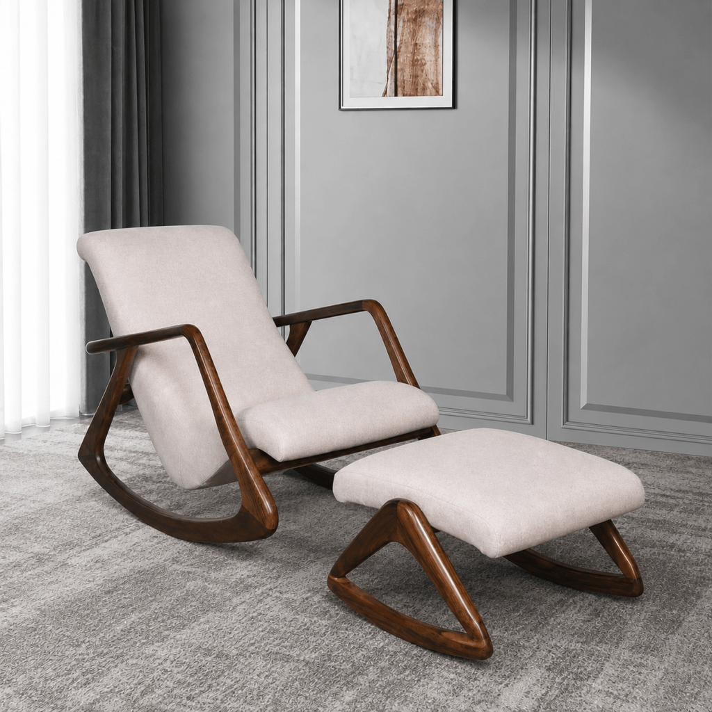 Modern Wooden Rocking Lounge Chair