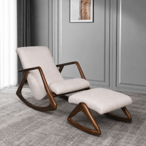 Modern Wooden Rocking Lounge Chair