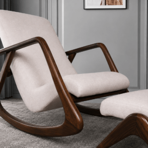 Modern Wooden Rocking Lounge Chair