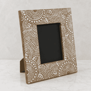 Handcrafted White Wash Wooden Photo Frame