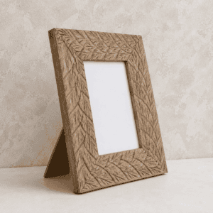 Hand-Carved Rustic Wooden Photo Frame