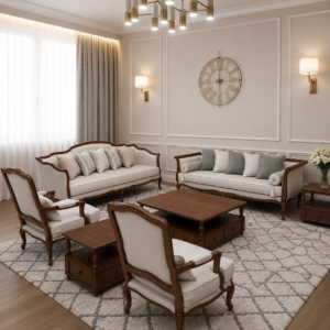 Regal Harmony Luxury Teakwood Sofa Set