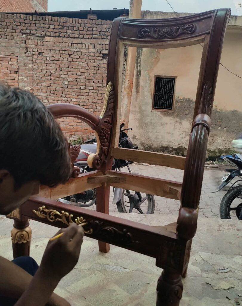 Furniture finishing and decorative detailing process