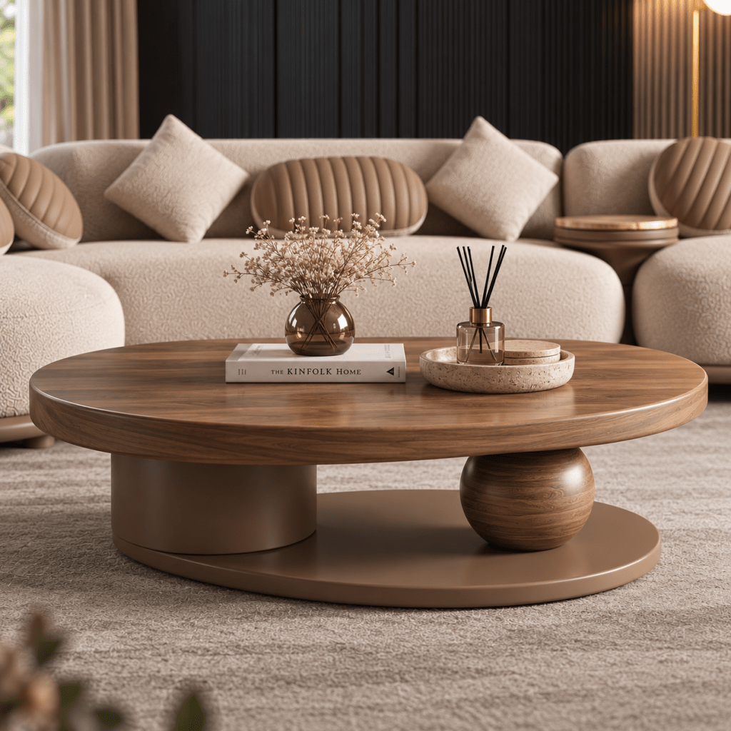 Modern Seating Collection with Wooden Center Table