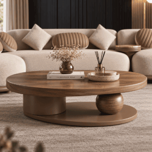 Modern Seating Collection with Wooden Center Table