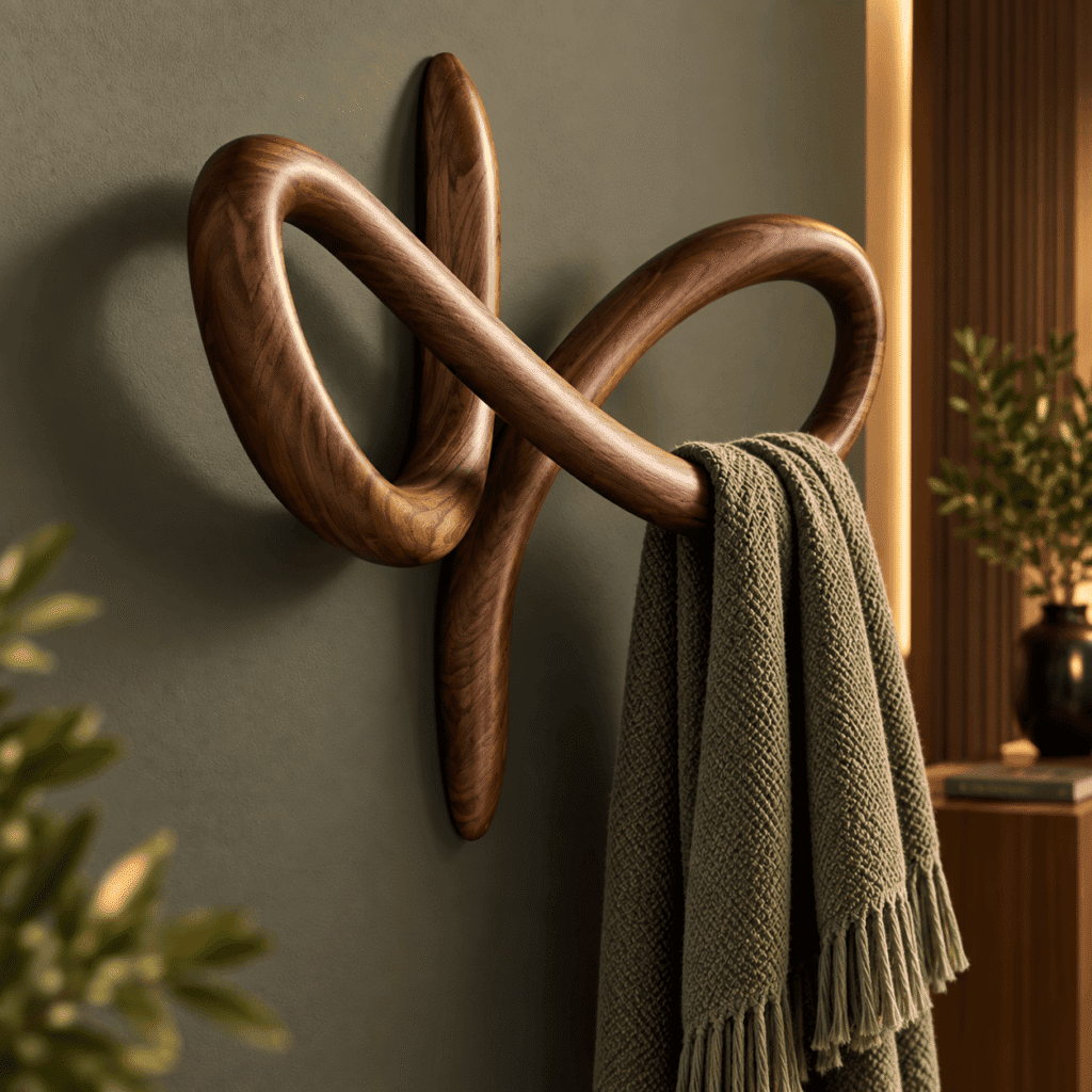 Modern Wooden Wall Hook Rack