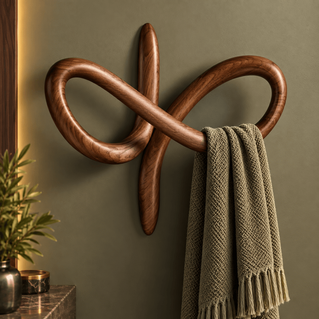 Modern Wooden Wall Hook Rack