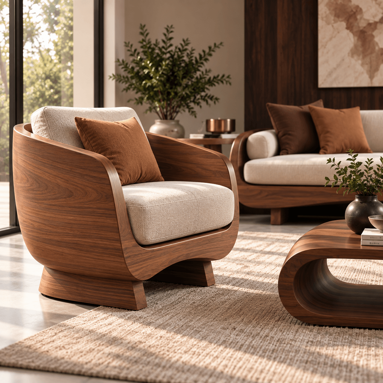 Solid Wood Sofa Set Modern Homes and Living Spaces