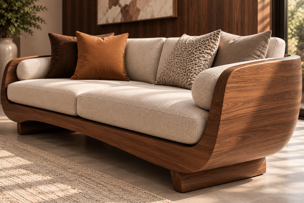 Solid Wood Sofa Set Modern Homes and Living Spaces