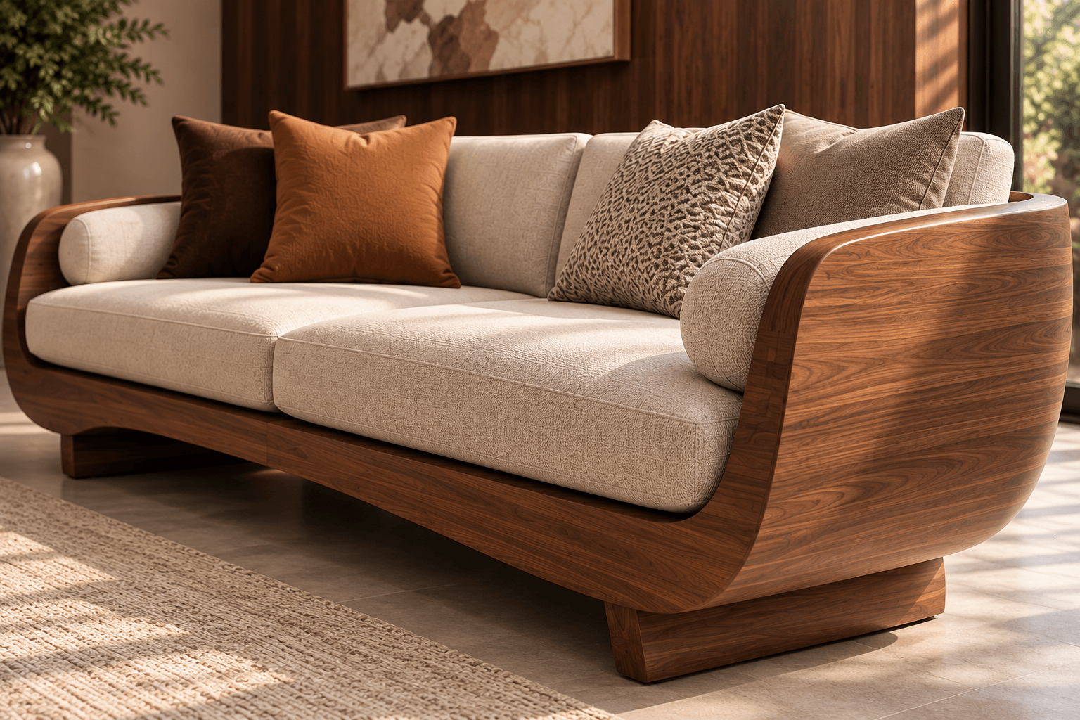 Solid Wood Sofa Set Modern Homes and Living Spaces