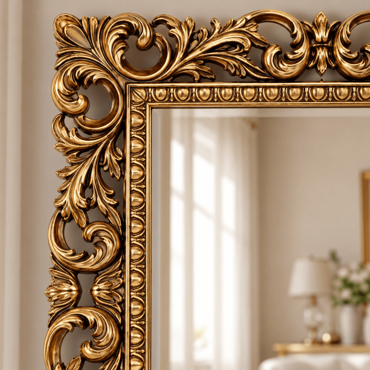 Luxury Handcrafted Teakwood Full-Length Mirror Frame