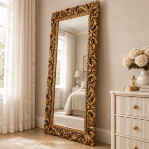 Luxury Handcrafted Teakwood Full-Length Mirror Frame