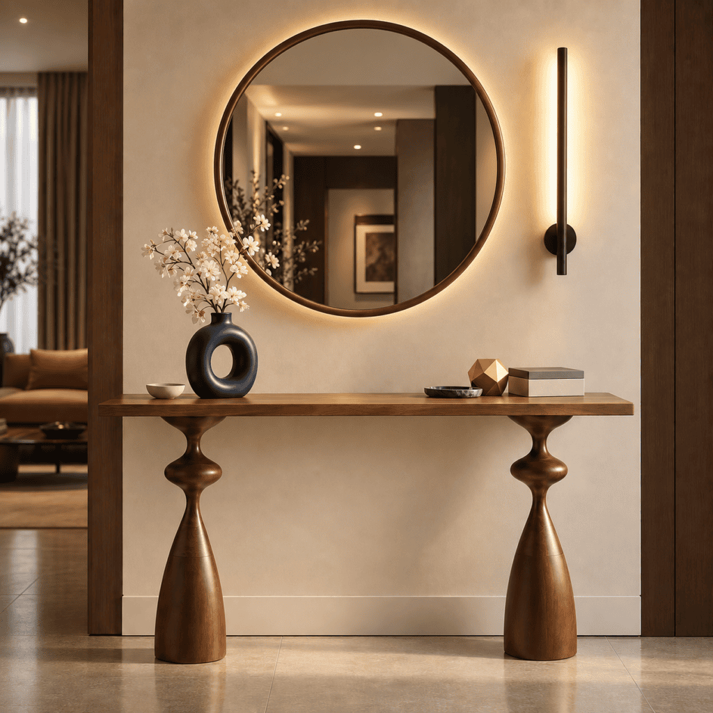 Modern Wooden Console Table for Entryway