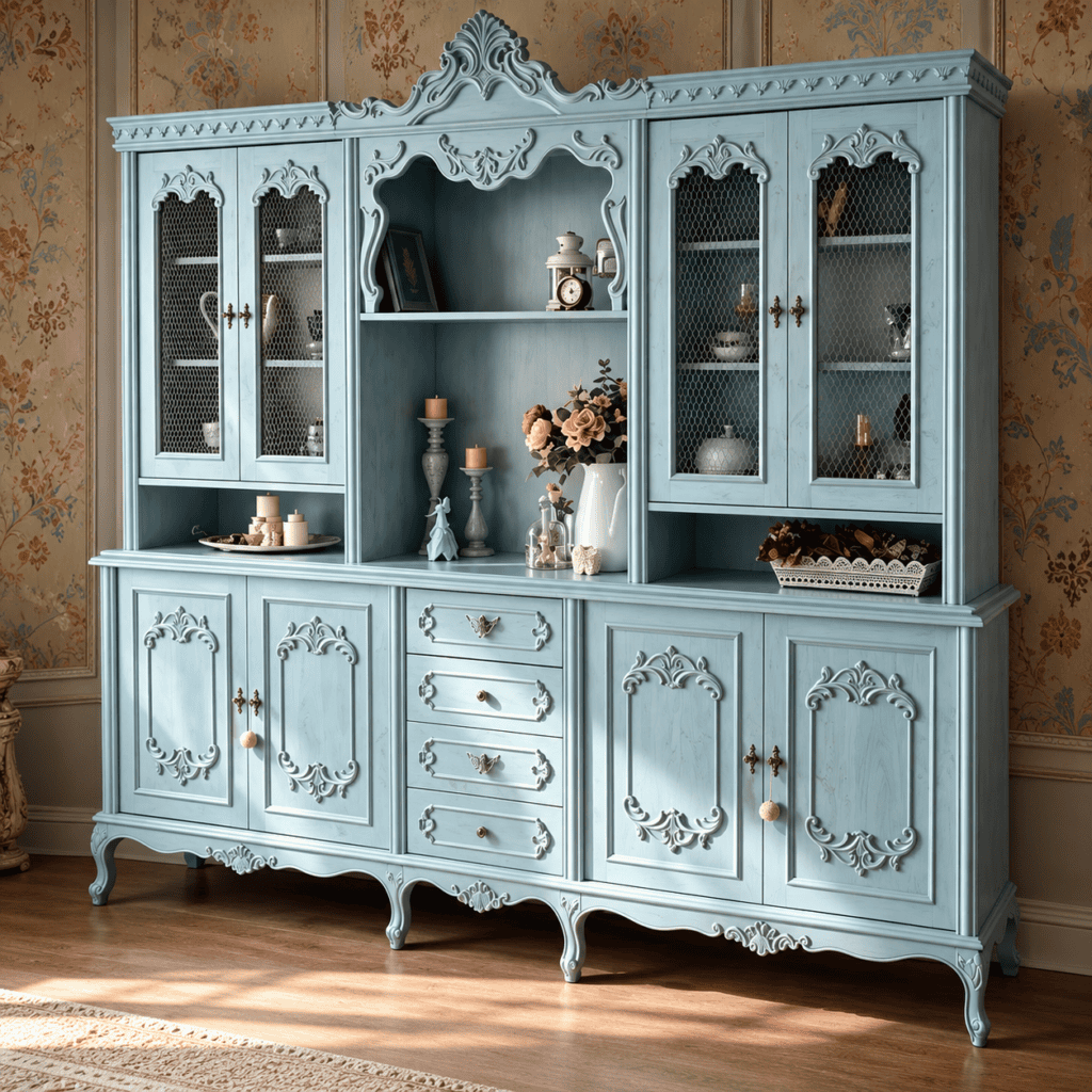 Luxury Handcrafted Wooden Crockery Cabinet