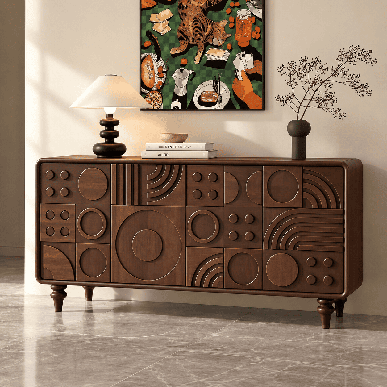 Modern Wooden Sideboard Decorative Console Cabinet