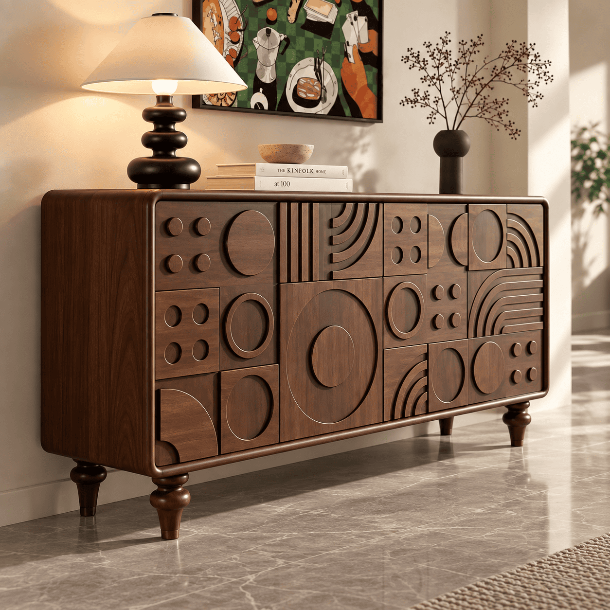 Modern Wooden Sideboard Decorative Console Cabinet