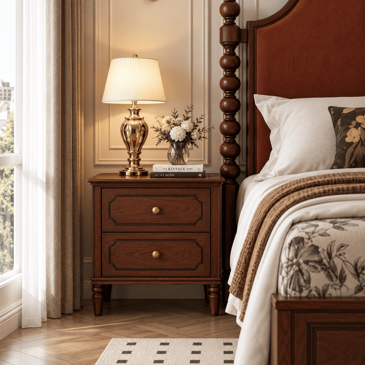 Classic Upholstered Bed with Premium Headboard