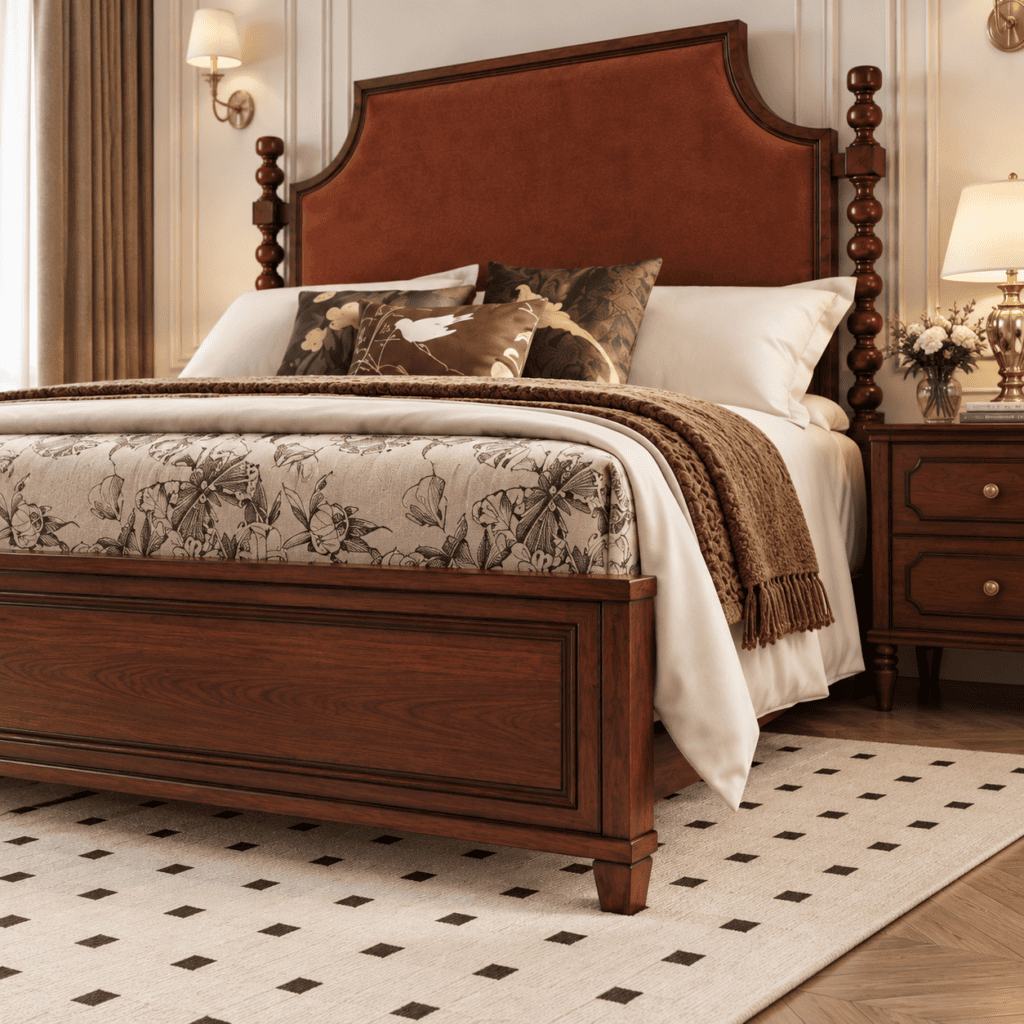 Classic Upholstered Bed with Premium Headboard