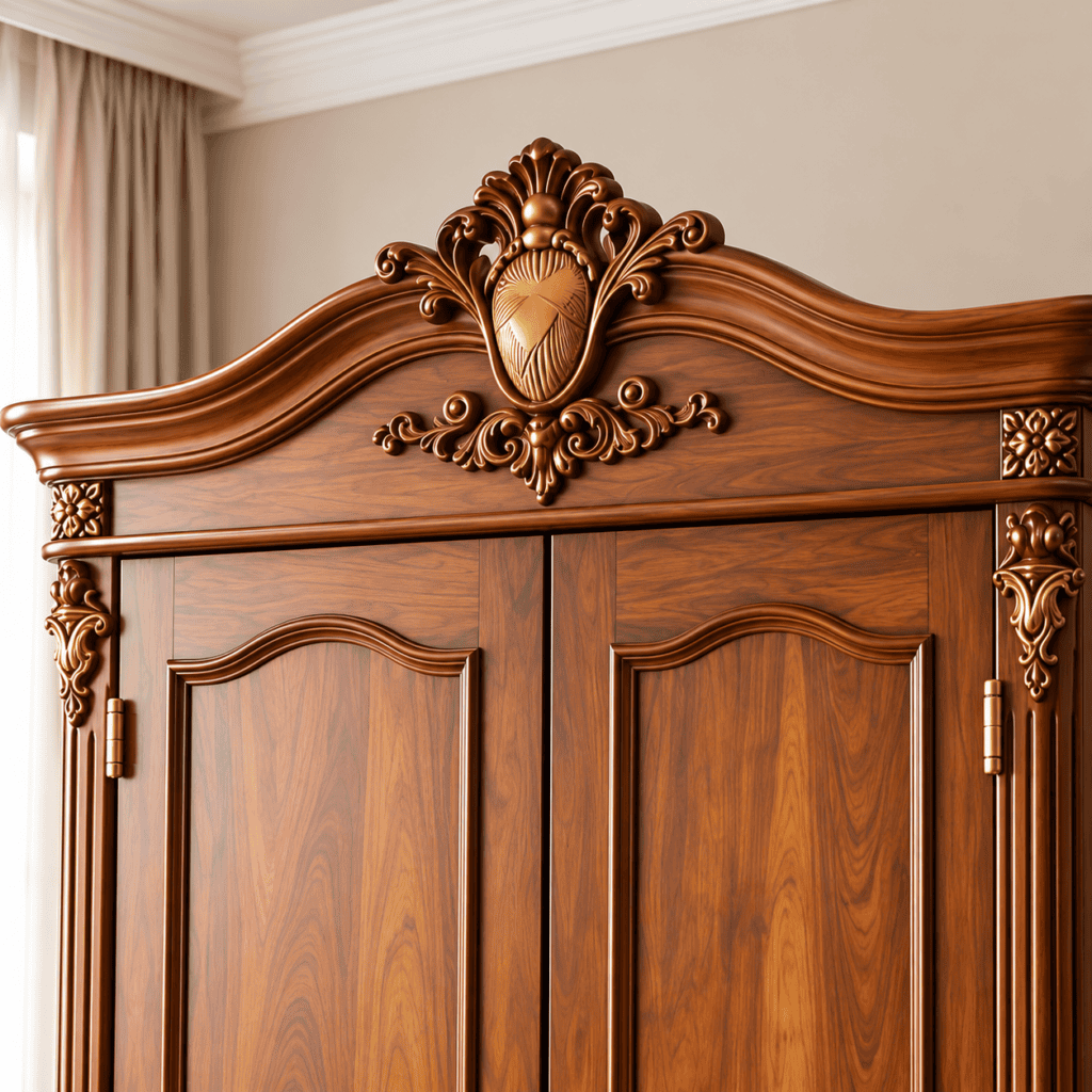 Solid Hand Carved Wooden Bedroom Almirah