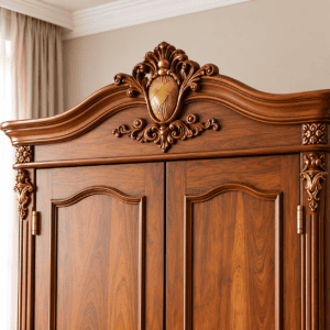 Solid Hand Carved Wooden Bedroom Almirah