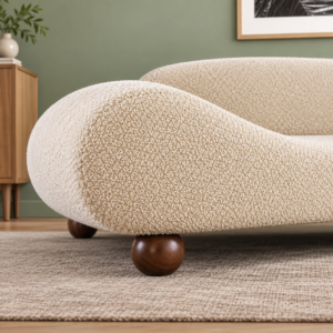 Designer Curved Fabric Sofa for Modern Interiors