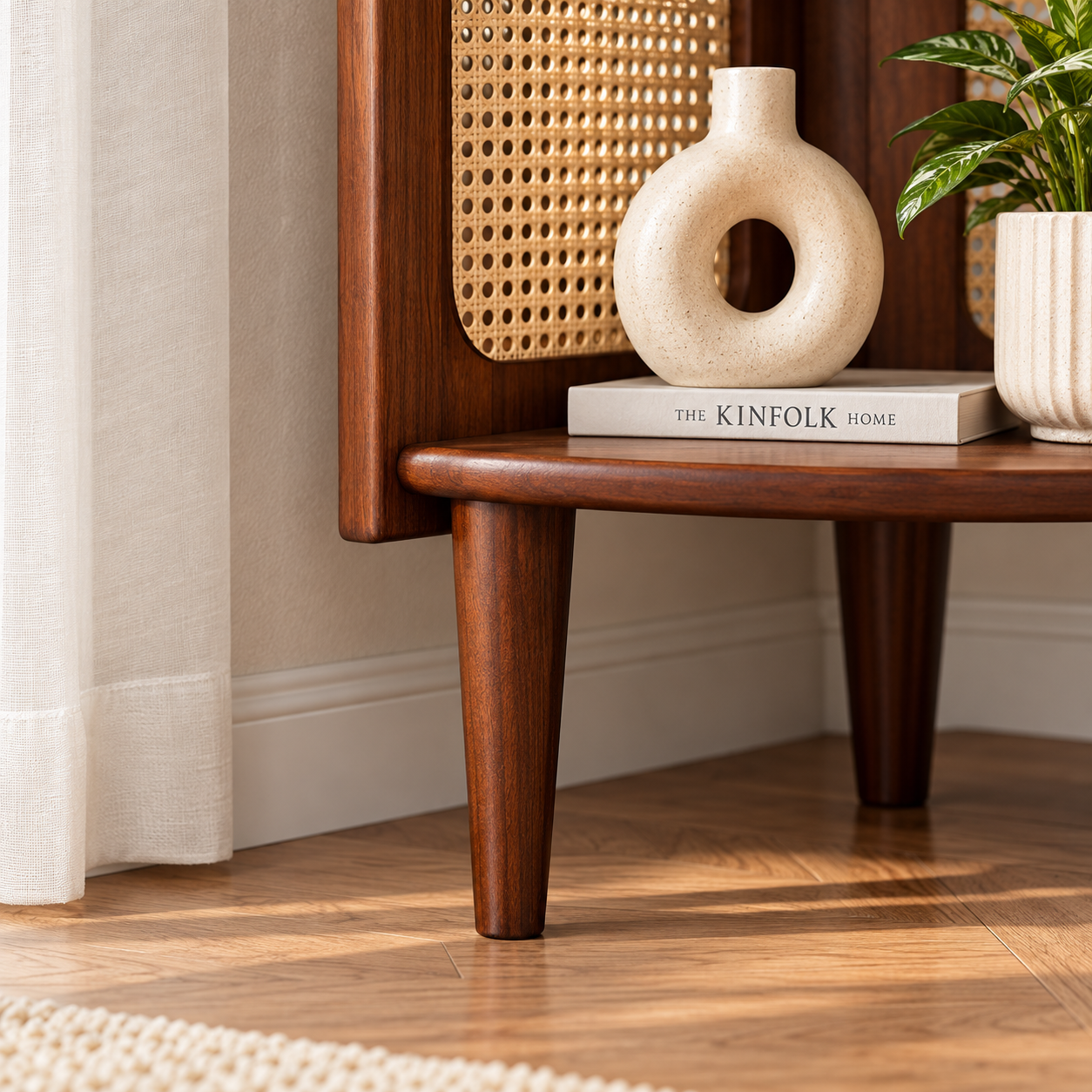 Modern Wooden Corner Shelf Unit