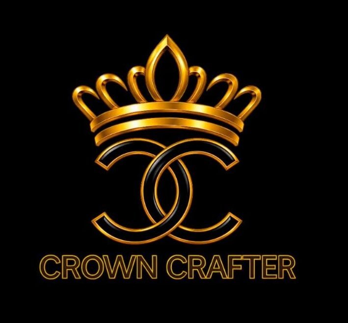 Crown Crafter Furniture official gold crown logo on black background